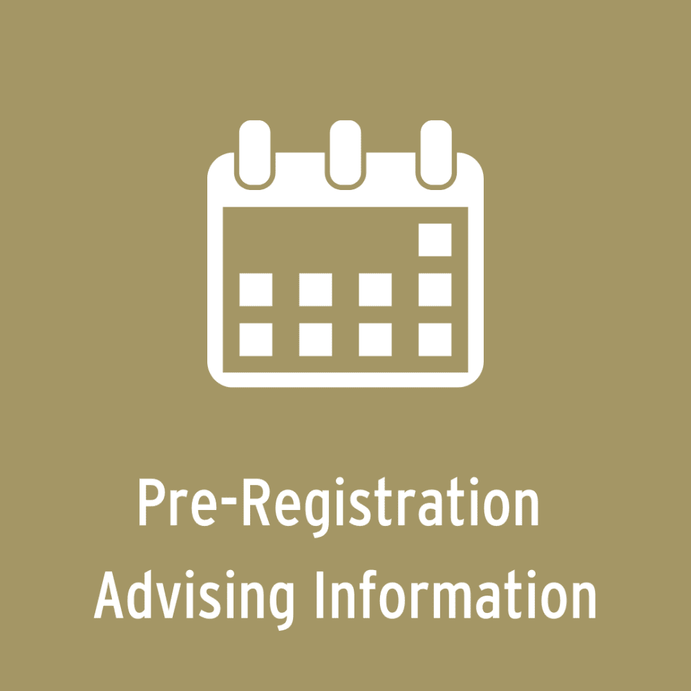 Pre-registration advising information