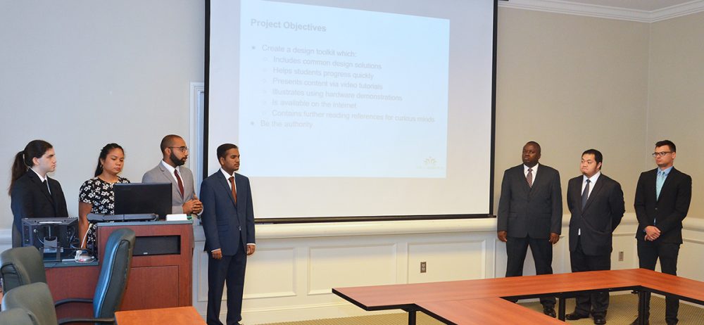 Engineering student team presents project objectives