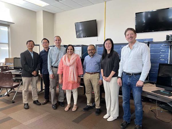 Researchers in the Duke Energy Smart Grid Laboratory