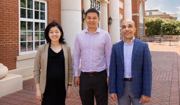 Image shows Dr. Shawn Chen, Dr, Qiang Zhu and Dr. Mahmoud Dinar