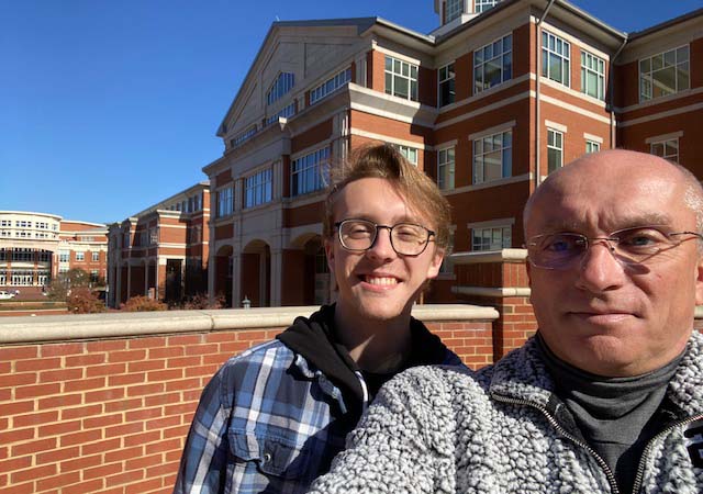 Scott Stewart Jr. with his father Scott Stewart Sr.