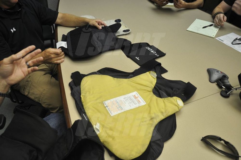 A vest on a table