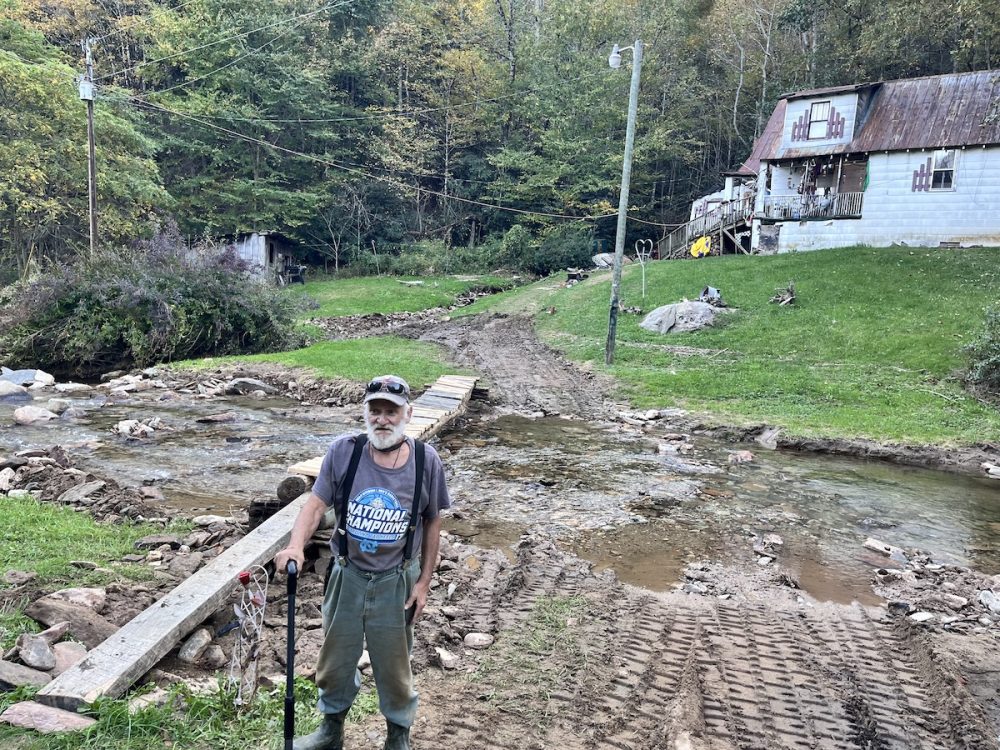 scene of demolished access point in Ashe County, NC