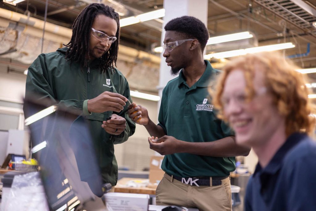 Students working in the Industrial Solutions Lab