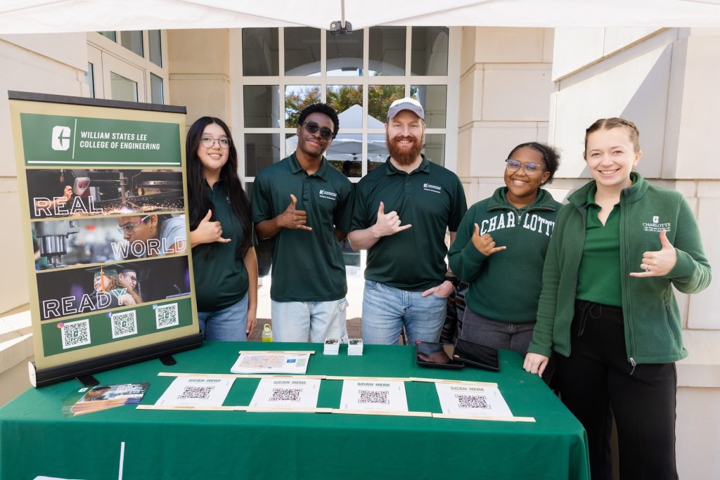 Niner Engineering students and staff pose for group photo