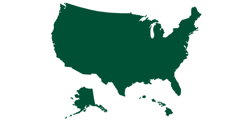 Green icon of United States